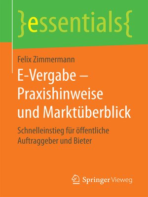 cover image of E-Vergabe – Praxishinweise und Marktüberblick